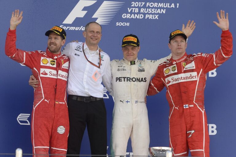 Vettel, Bottas, Räikkönen