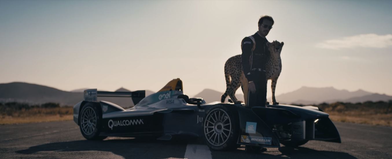 Formula E autó vs. gepárd, Dél-Afrikában