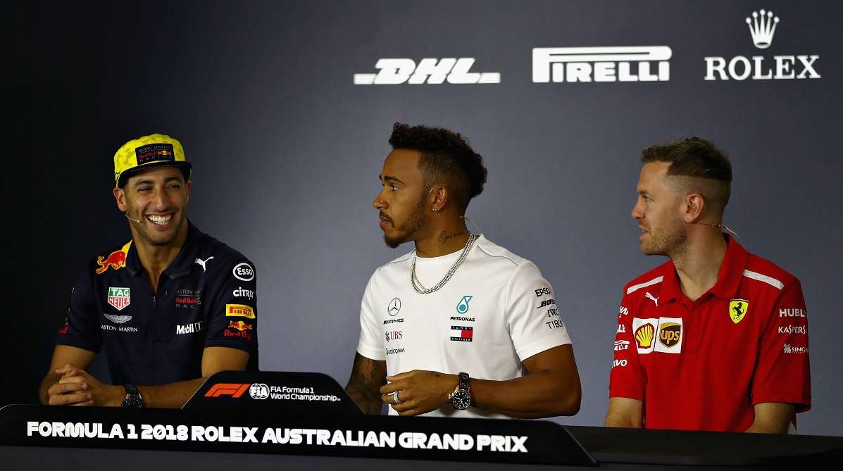 Ricciardo, Hamilton, Vettel, F1
