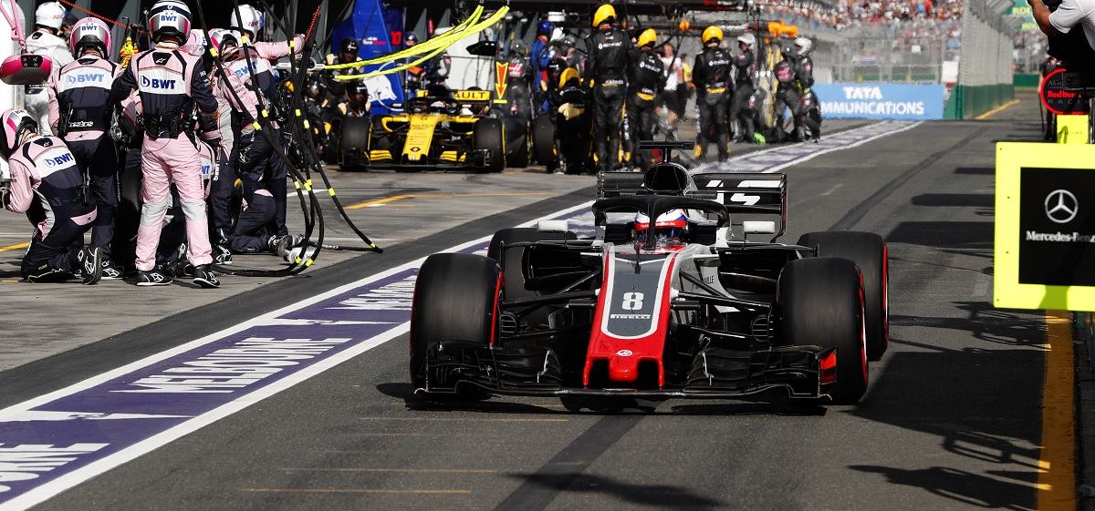 A Haas variál a kerékcserés gárdán