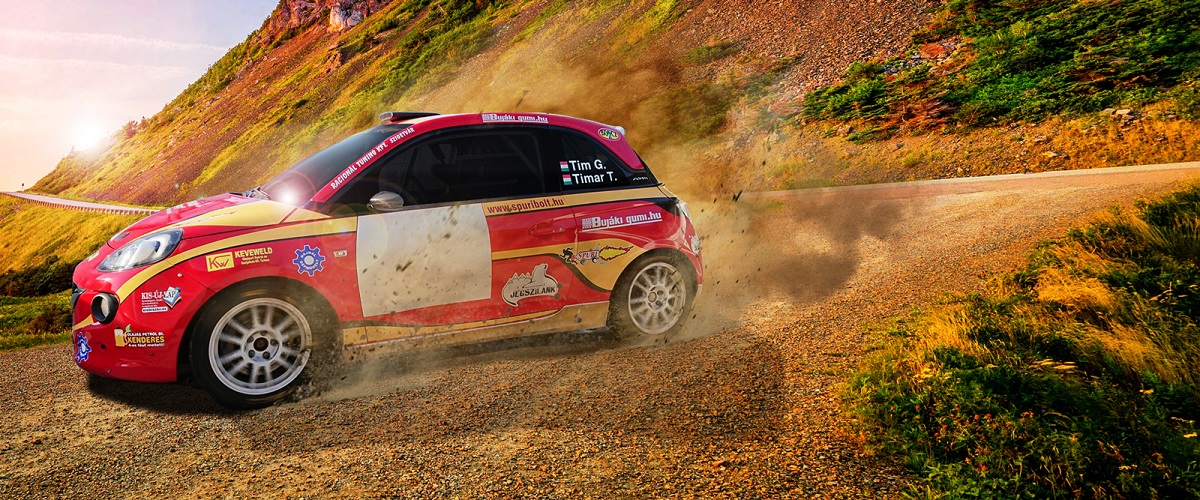 Tim Gábor egy Opel Adam R2-vel várja az Eger Rallye-t