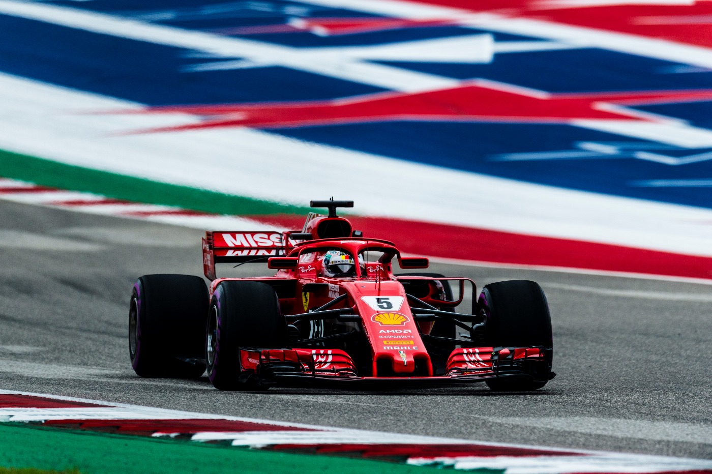 Vettel, Ferrari, COTA, Racingline