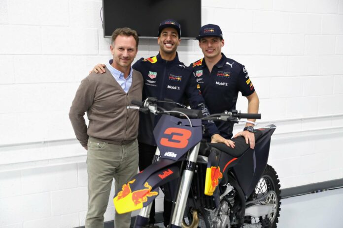 christian horner, daniel ricciardo, max verstappen, red bull, racingline.hu