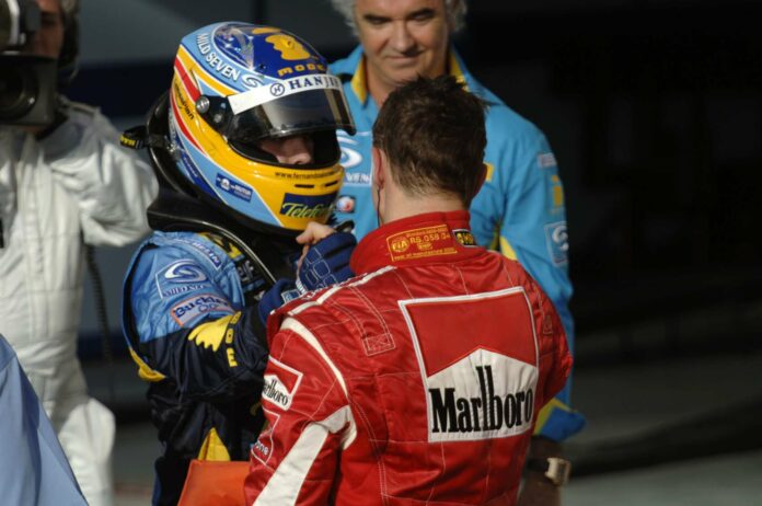 fernando Alonso, michael Schumacher, Racingline.hu