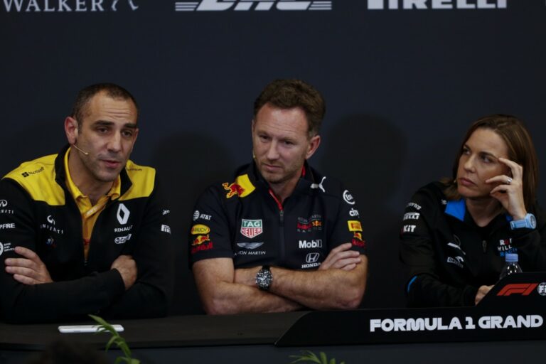 Cyril Abiteboul, Christian Horner, Vlaire Williams