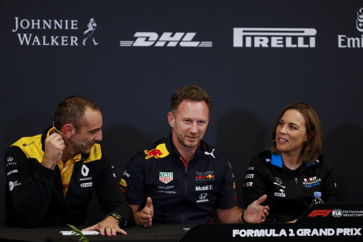 Cyril Abiteboul, Christian Horner, Vlaire Williams