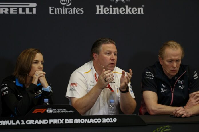 Claire Williams, Zak Brown, Andrew Green