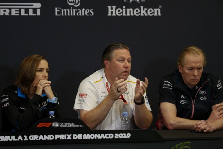 Claire Williams, Zak Brown, Andrew Green