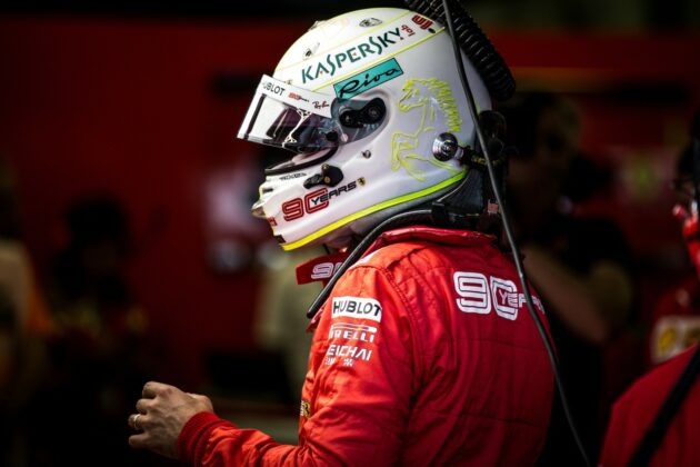 Sebastian Vettel, Ferrari, racingline