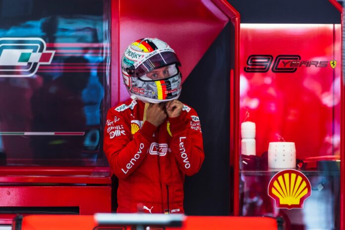 Sebastian Vettel, Ferrari, racingline