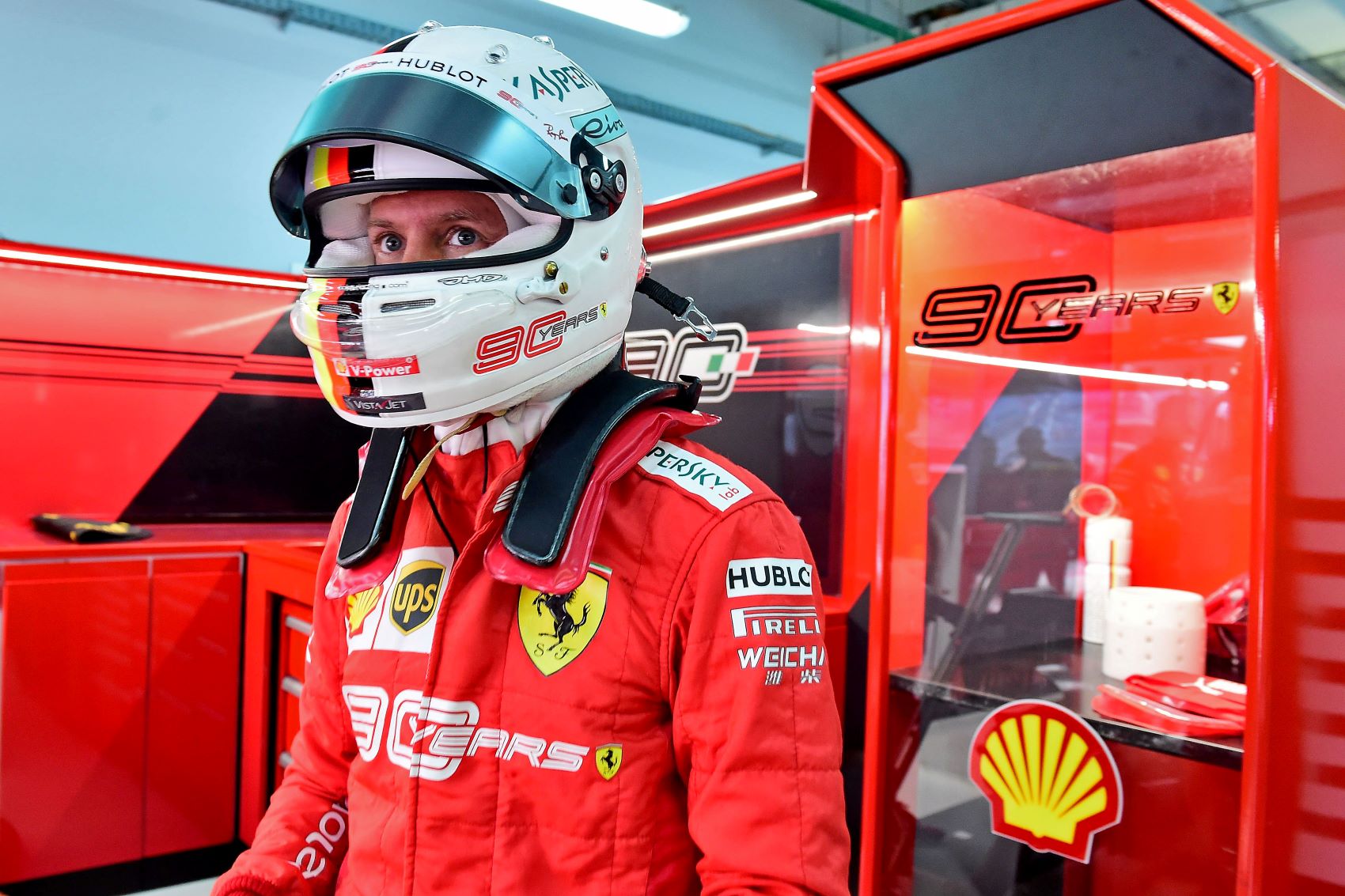 Sebastian Vettel, Ferrari, racingline