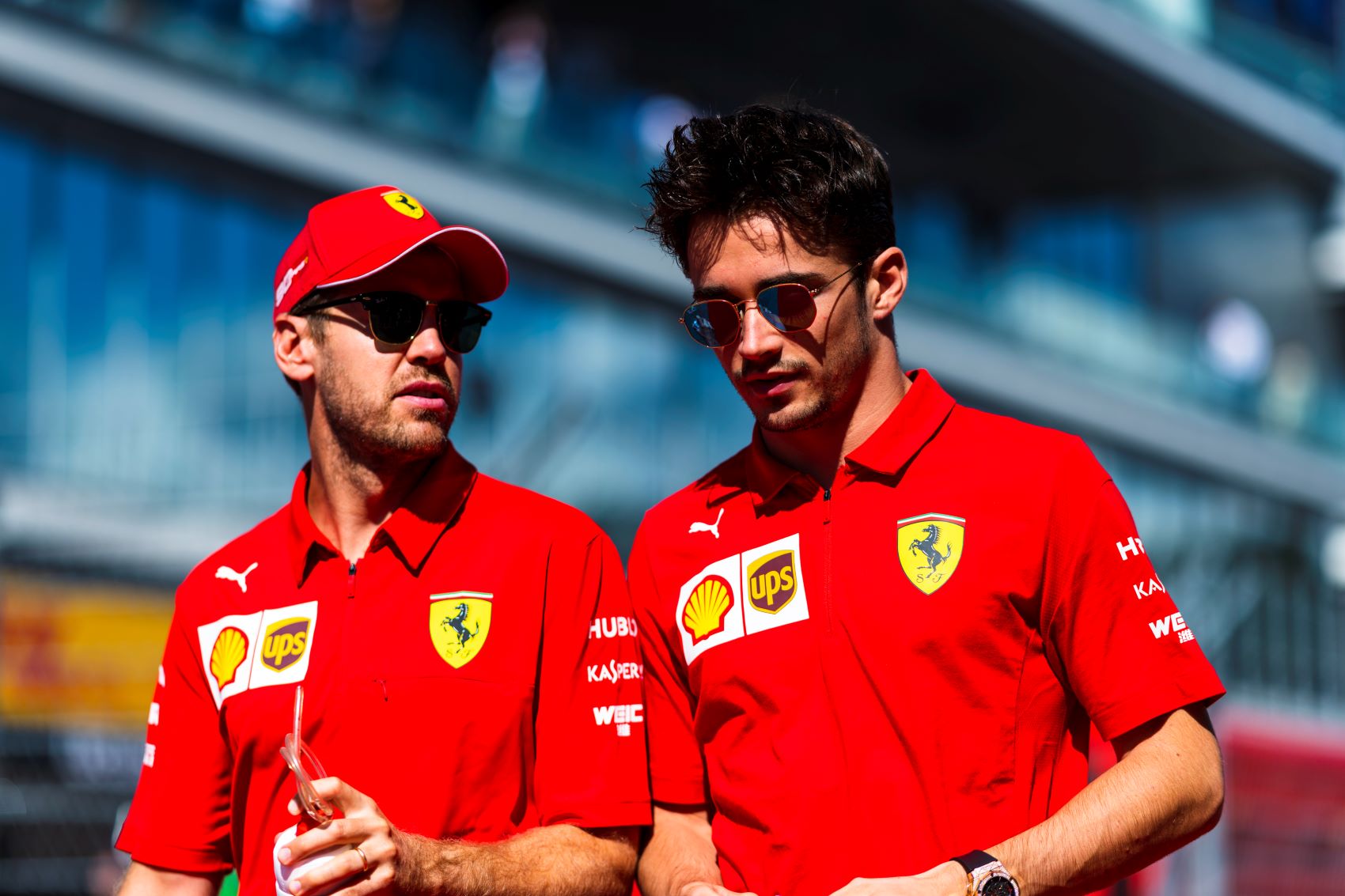 Sebastian Vettel, Charles Leclerc, Ferrari, racingline