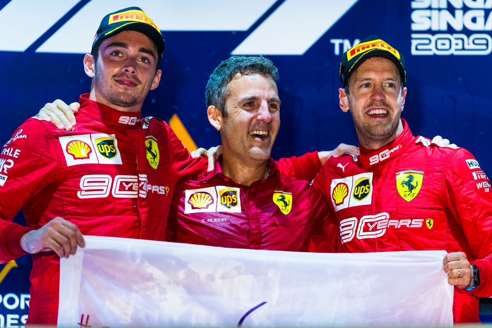 Sebastian Vettel, Inaki Rueda,Charles Leclerc, Ferrari, racingline, racinglinehu, racingline.hu