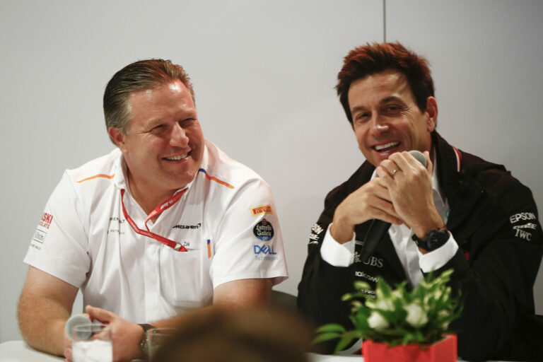 Zak Brown, Toto Wolff, norris, mclaren