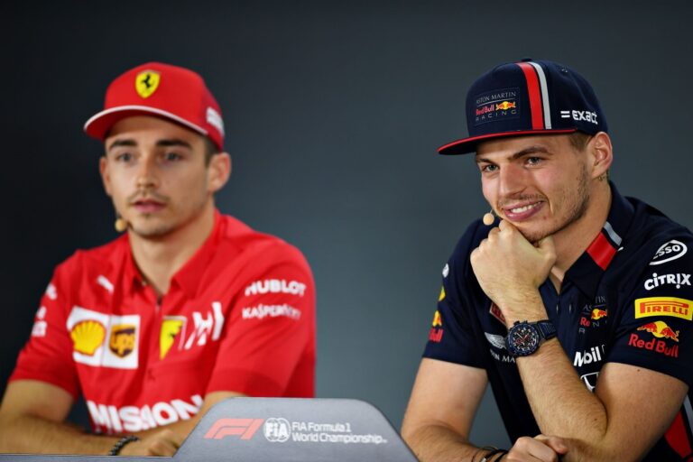 Charles Leclerc, Max Verstappen, racingline