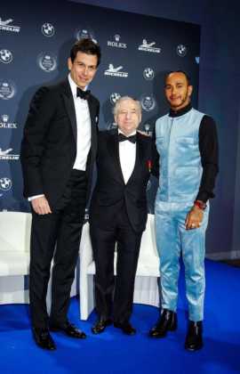 FIA G&aacute;la, Toto Wolff, Jean Todt, Lewis Hamilton