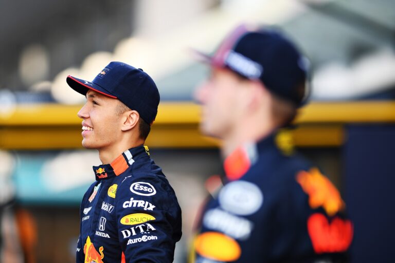 Albon, Verstappen, racingline