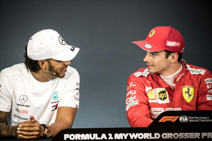 Brundle, Hamilton, Leclerc, racingline