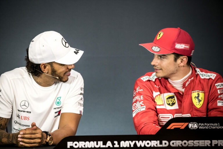 Brundle, Hamilton, Leclerc, racingline