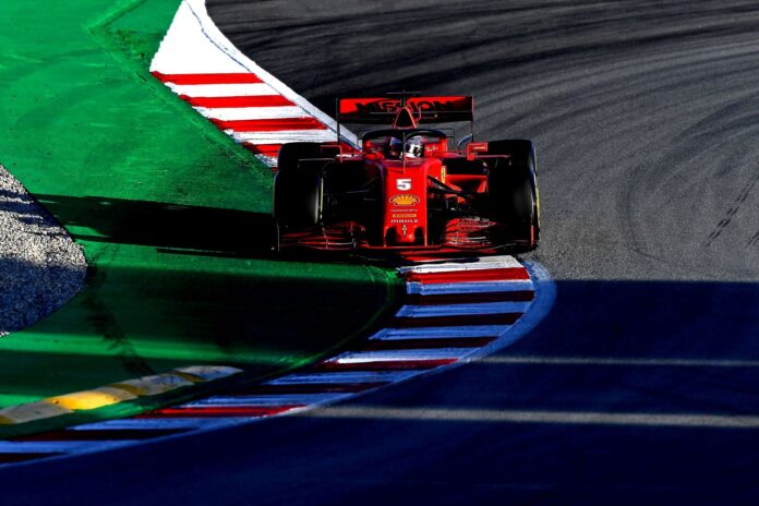 Sebastian Vettel, Ferrari, racingline