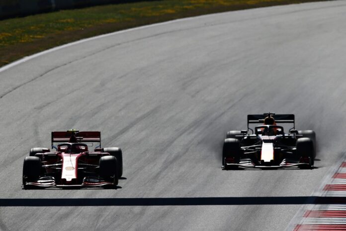 Charles Leclerc, Max Verstappen, Ferrari, Red Bull, racingline