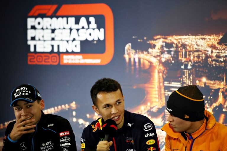 George Russell, Alex Albon, Lando Norris, racingline