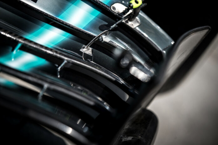 Mercedes wing, puzzle, szélcsatorna