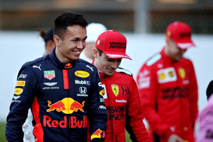 Albon, Leclerc, racingline