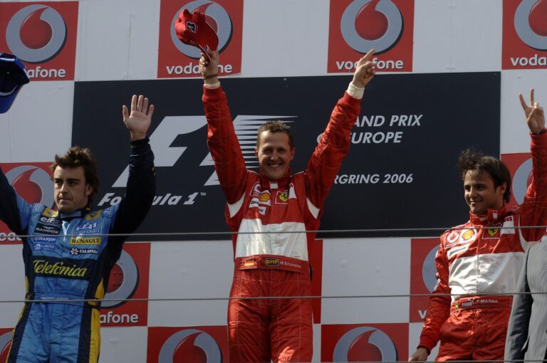 fernando alonso, michael schumacher, felipe massa, racingline.hu