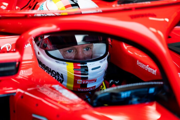 Sebastian Vettel, Ferrari, racingline