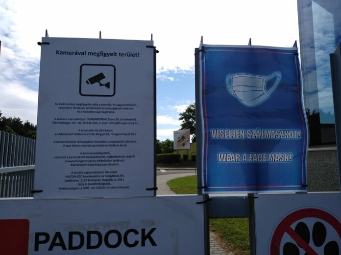 Hungaroring, maszk, covid, oltás