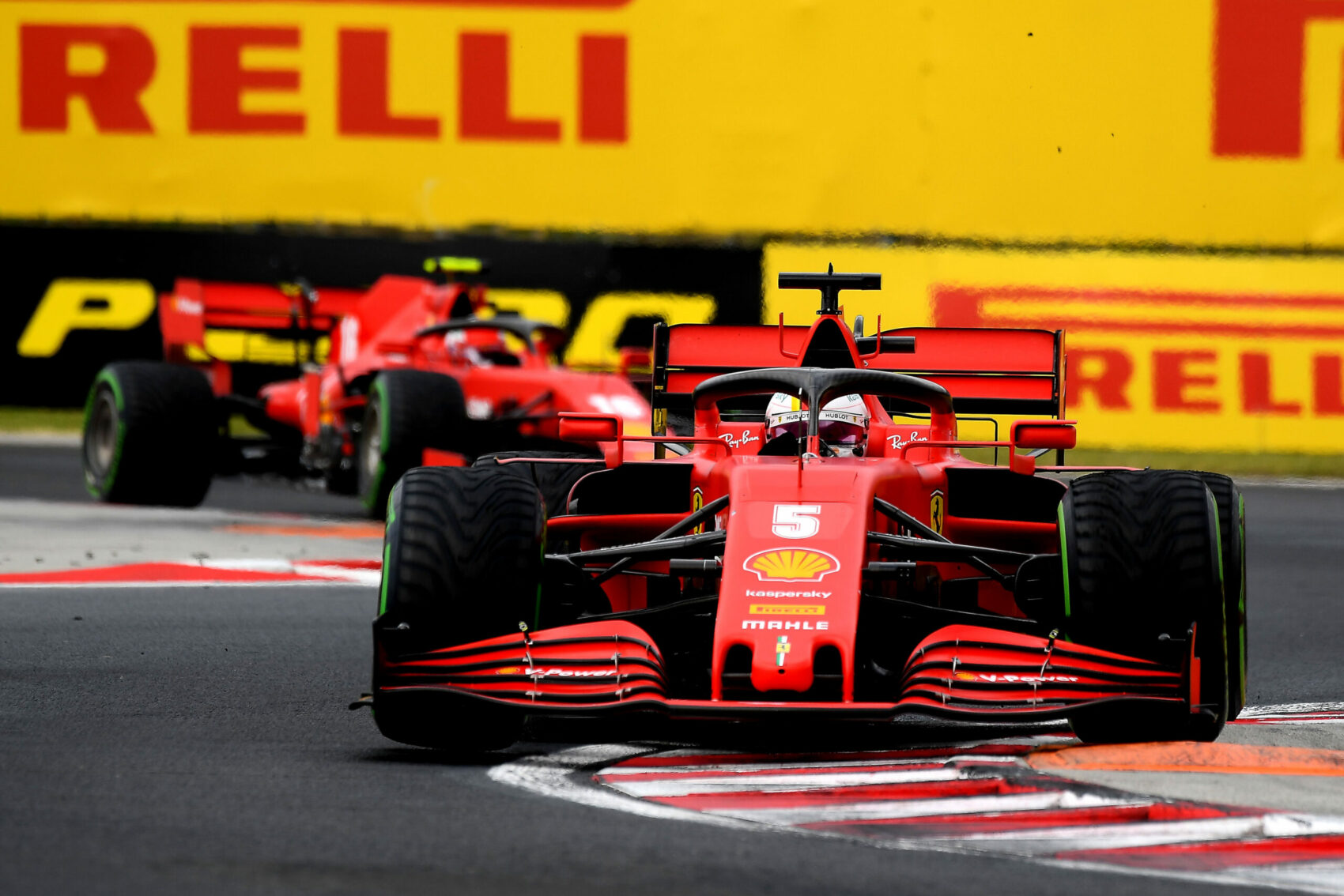 Sebastian Vettel, Charles Leclerc, Ferrari, racingline