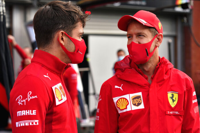 Charles Leclerc, Sebastian Vettel, Ferrari, racingline