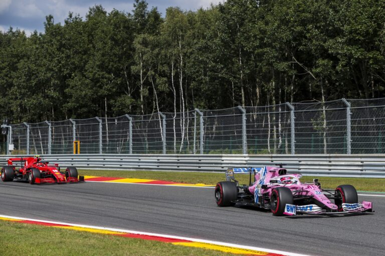 Sergio Pérez, Charles Leclerc, Racing Point, Ferrari, racingline