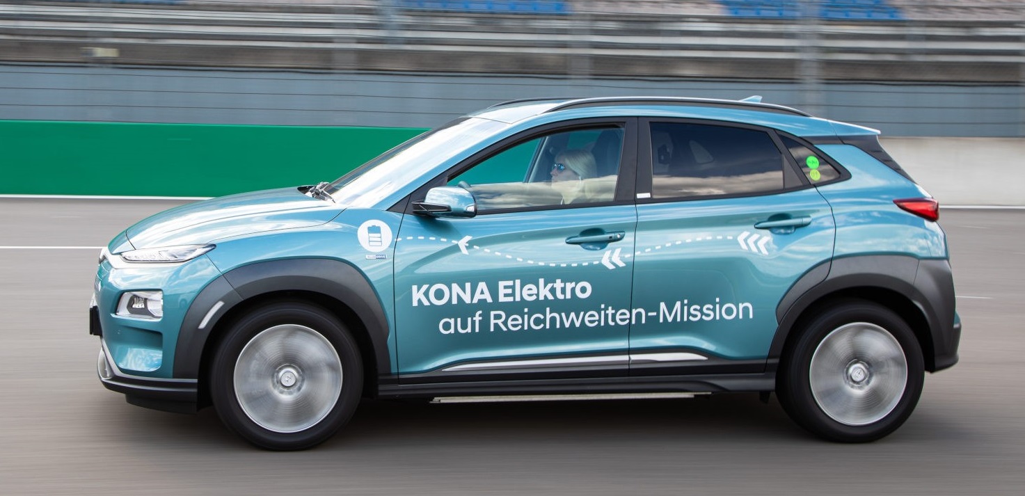 A Hyundai Kona Electric új hatótávolság-rekordot állított fel