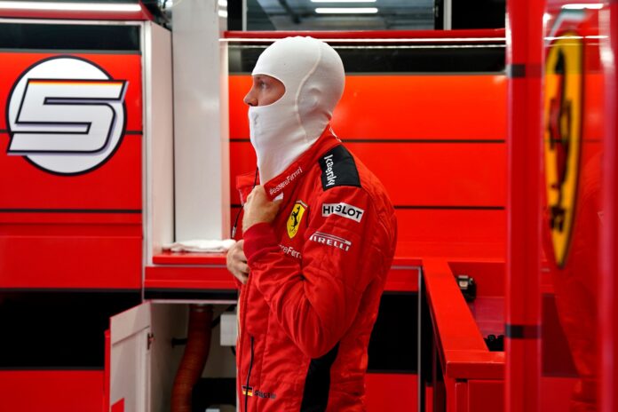 Sebastian Vettel, Ferrari, racingline