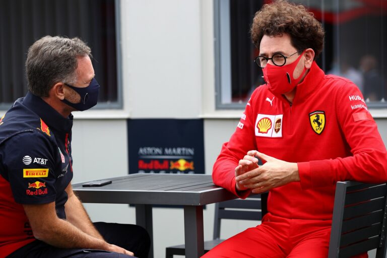 Christian Horner, Mattia Binotto, Red Bull, Ferrari, Mercedes, racingline