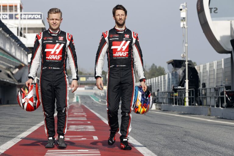 Haas, kevin magnussen, romain grosjean
