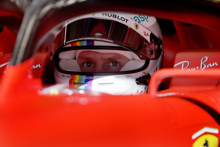 Sebastian Vettel, Ferrari, racingline