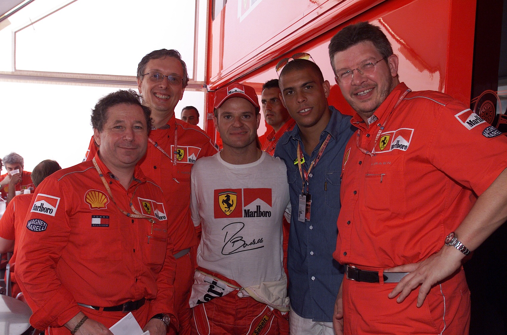 rubens barrichello, jean todt, ross brawn, ronaldo
