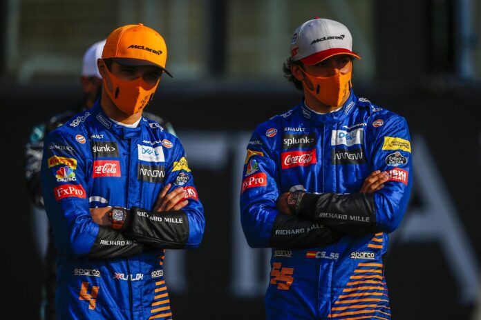 Lando Norris, Carlos Sainz, McLaren, racingline