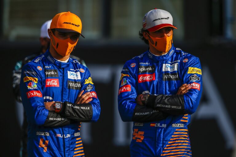 Lando Norris, Carlos Sainz, McLaren, racingline