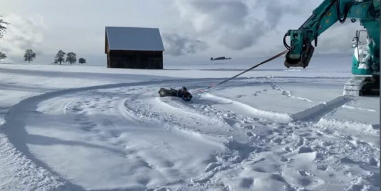 Munkagépek alternatív felhasználása, téli „száguldásra”