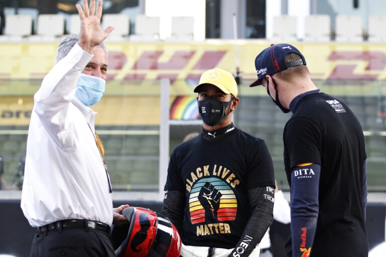 Max Verstappen, Lewis Hamilton, Chase Carey