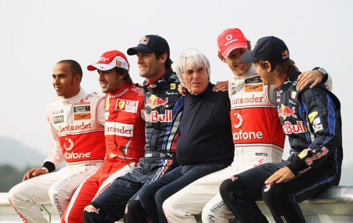lewis hamilton, fernando alonso, mark webber, bernie ecclestone, jenson button, sebastian vettel