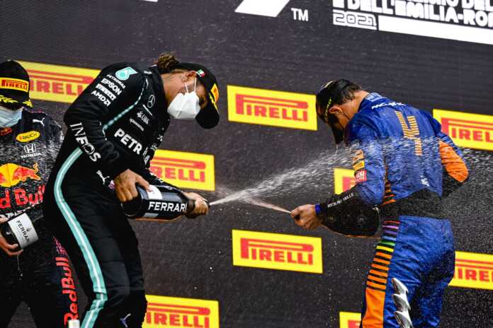 Hamilton, Norris & Verstappen, Imola, Emilia Romagna Nagydíj, racingline.hu