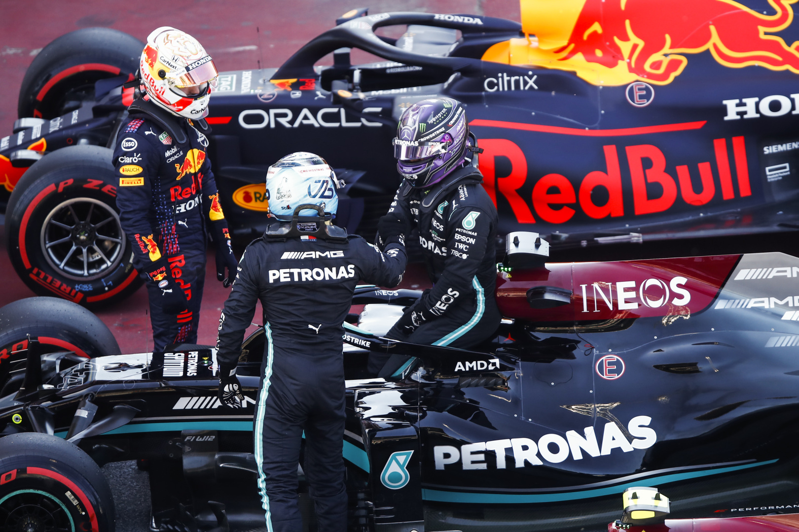 Hamilton, Bottas, Verstappen