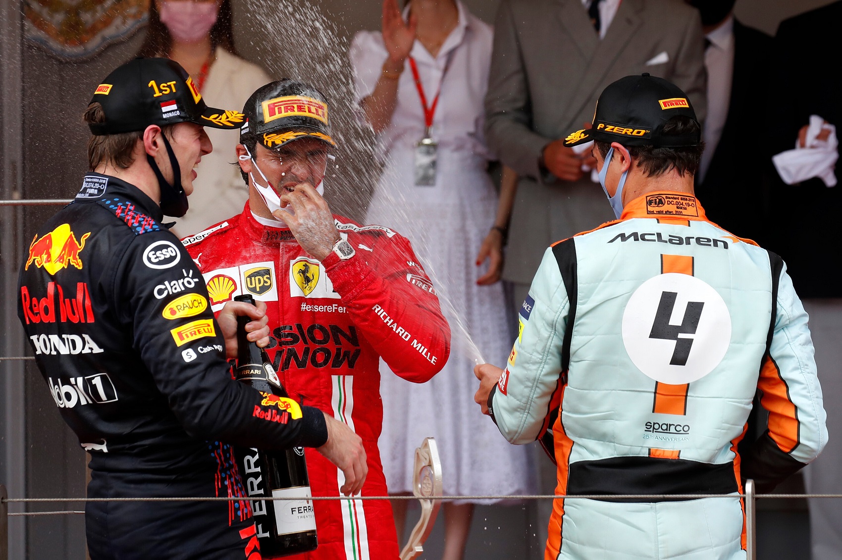 Max Verstappen, Lando Norris, Carlos Sainz