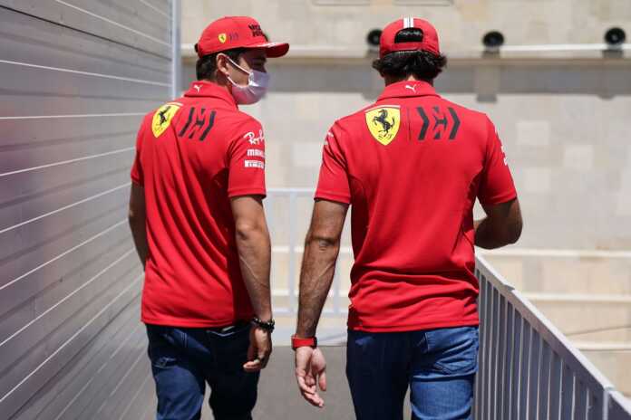 Carlos Sainz, Charles Leclerc, Ferrari