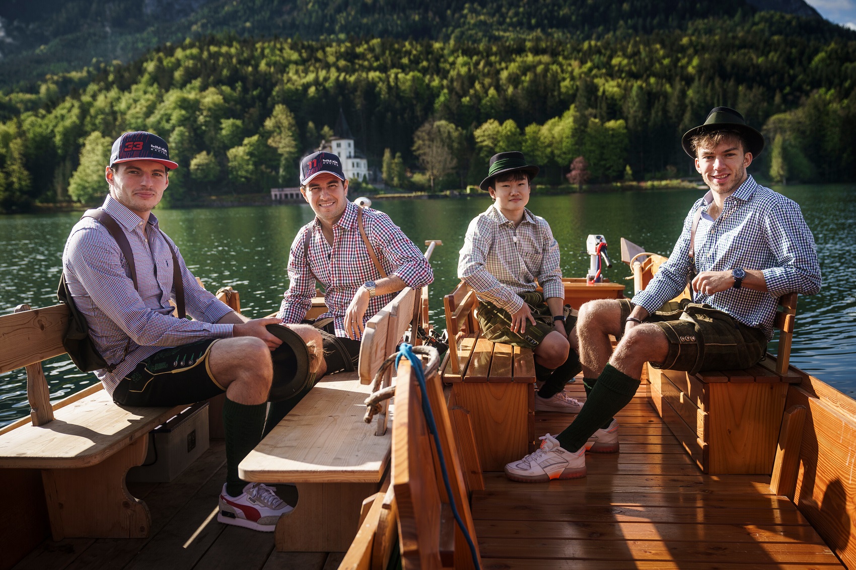 Max Verstappen, Sergio Perez, Yuki Tsunoda, Pierre Gasly, red bull